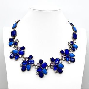 Simple Addiction Blue Rhinestone Statement Necklace